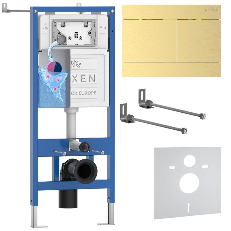 Инсталляция для подвесного унитаза 4 в 1 Roxen StounFix Dual Fresh 868408 с аромадозатором